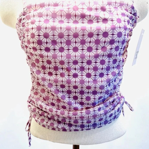 NWT SO GOODS FOR LIFE Juniors Sleeveless Straps Pullover Crop Purple Top Large - Picture 4 of 11